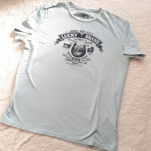 Luck Brand Baby Blue Stretch Tee